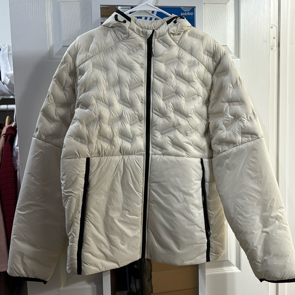 Old Navy Lightweight Puffer Jacket sz L Cream Used